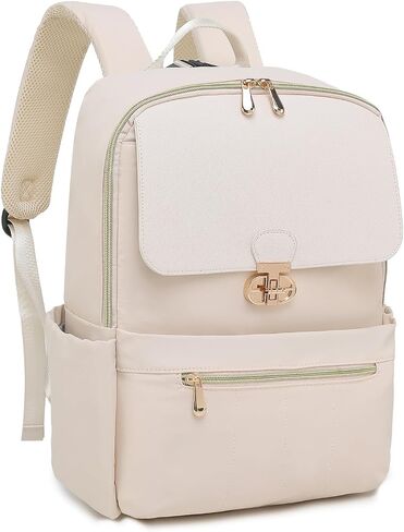 Slim Laptop Backpack Work Backpack for Women Fits 15.6 Inch Laptop, College Bookbag Computer Back Pack Purse Daypack Travel Bag, Lightweight & Waterproof (Black) in Saudi Arabia