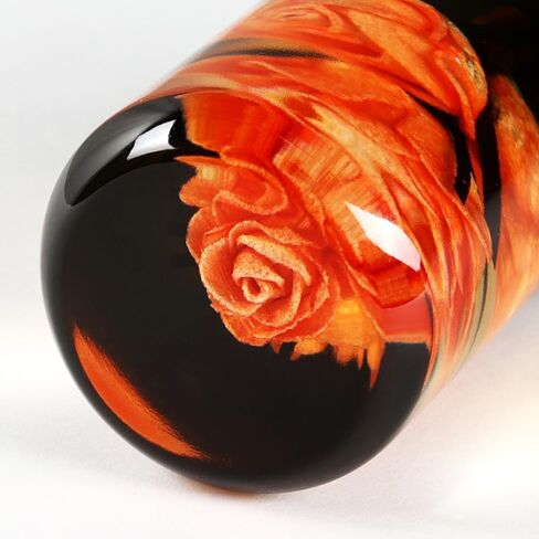 W-POWER Universal 10CM JDM Clear Real Flowers Durable Acrylic Manual Car Gear Stick Shift Knob, 5 6 Speed for Manual Automatic Vehicles with Adapters (Purple Flower) in Saudi Arabia