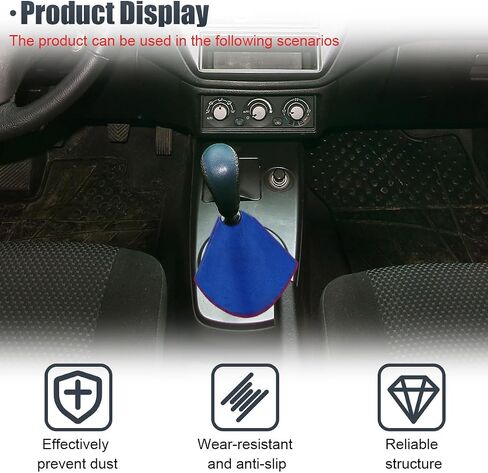 Car Shift Boot Cover, Fabric Manual Automatic Car Shift Lever Knob Cover, Dustproof Auto Shifter Knob Sleeve Protector, Universal Auto Gear Gaiter Covers Accessories for Most Cars (Black) in Saudi Arabia