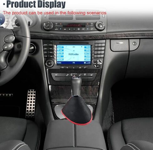 Car Shift Boot Cover, Fabric Manual Automatic Car Shift Lever Knob Cover, Dustproof Auto Shifter Knob Sleeve Protector, Universal Auto Gear Gaiter Covers Accessories for Most Cars (Black) in Saudi Arabia