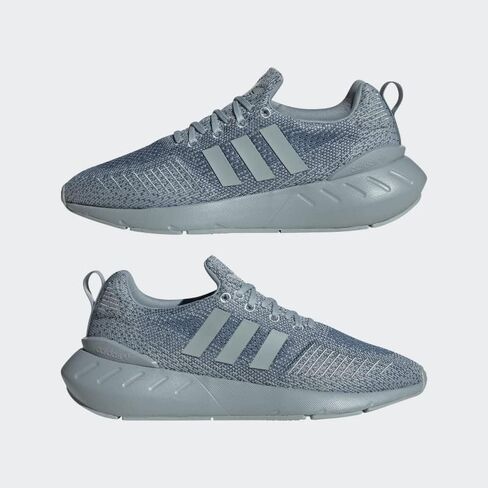 حذاء رياضي نسائي من adidas Swift Run 22، رمادي سحري/أزرق/أبيض متغير، 5 in Saudi Arabia