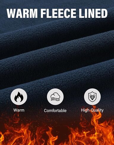 Pioneer Camp Men's Waterproof Cargo Hiking Pants Fleece Lined Outdoor Softshell Snow Ski Insulated Winter Pants for Work in Kuwait