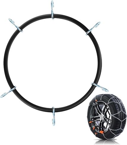 DEDC Snow Chain Tensioner, Traction Chain Rubber Tightener for Car, Passenger Vehicle and ATV, 2 Pieces, Fit for 12 to 14 Inch Rims, Snow Chains Accessories in Saudi Arabia