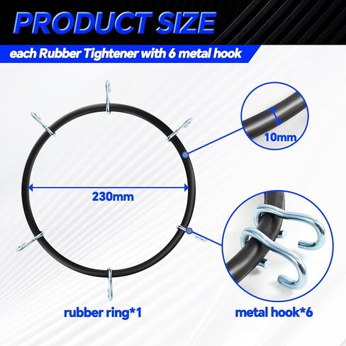 DEDC Snow Chain Tensioner, Traction Chain Rubber Tightener for Car, Passenger Vehicle and ATV, 2 Pieces, Fit for 12 to 14 Inch Rims, Snow Chains Accessories in Saudi Arabia