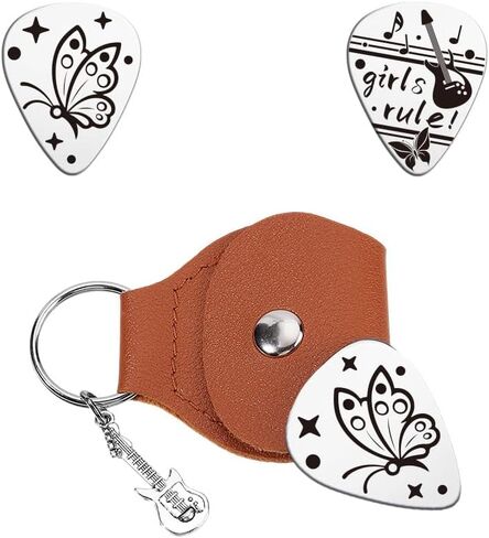 UNICRAFTALE Guitar Picks Gifts 2pcs Double Side Diffierent Styles Keychain Gifts Word and Musician Guitar Picks Plectrum Guitar Set Guitar Pick for Son Guitar Musician I Couldn’t Pick A Better Son in Saudi Arabia