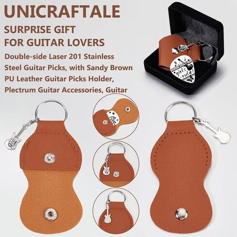 UNICRAFTALE Guitar Picks Gifts 2pcs Double Side Diffierent Styles Keychain Gifts Word and Musician Guitar Picks Plectrum Guitar Set Guitar Pick for Son Guitar Musician I Couldn’t Pick A Better Son in Saudi Arabia