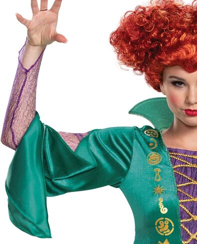 Disguise womens Winifred Sanderson Costume, Deluxe Official Disney Hocus Pocus Costume Winnie Dress in Saudi Arabia