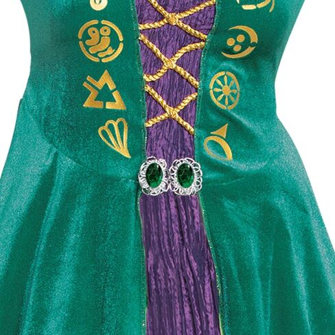 Disguise womens Winifred Sanderson Costume, Deluxe Official Disney Hocus Pocus Costume Winnie Dress in Saudi Arabia