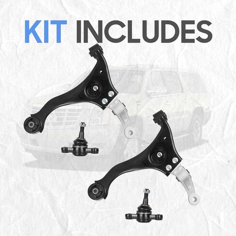 Front Driver & Passenger Side Lower Control Arms Assembly + Ball Joints Suspension Kit for Hyundai Sonata 2006-2010 (4pc) in Saudi Arabia