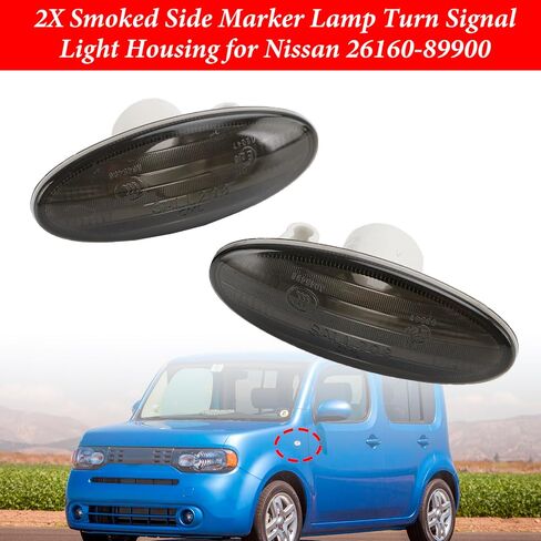 Areyourshop 2X مصباح إشارة جانبي كهرماني مصباح إشارة الانعطاف لسيارة Nissan Cube (Z12) 2009-2014، Juke (F15) Pre-LCI 2010-2014، Note (E11) 2009-2013 26160-89900 in Kuwait
