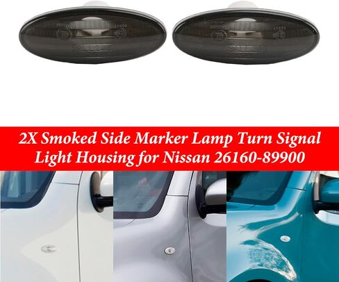 Areyourshop 2X مصباح إشارة جانبي كهرماني مصباح إشارة الانعطاف لسيارة Nissan Cube (Z12) 2009-2014، Juke (F15) Pre-LCI 2010-2014، Note (E11) 2009-2013 26160-89900 in Kuwait