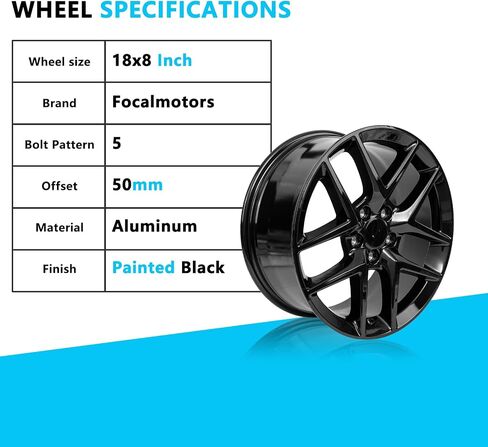 عجلة معدنية جديدة مقاس 18 بوصة مقاس 18 × 8 لسيارة Honda civic 2016 2017 2018 2019 2020 2021 2022 2023 2024 مجموعة حافة بديلة بتصميم OEM أسود من 4 in Kuwait