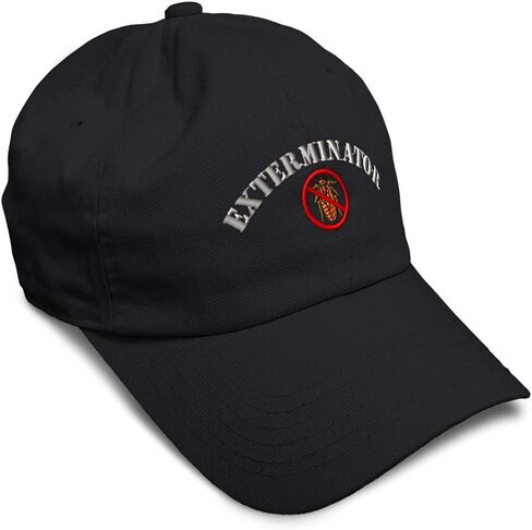 Speedy Pros Soft Baseball Cap Exterminator Embroidery Twill Cotton Dad Hats for Men & Women Buckle Closure Black in Saudi Arabia