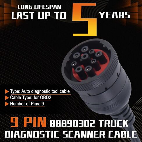 PANGOLIN 88890304 Scanner Cable Automotive Scanner Cable OBD2 Cable Main Cable for Volvo VOCOM 88890300 VOCOMII 88894000 Diagnostic Adapter Tool Excavator Spare Parts in Kuwait