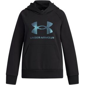 سترة بغطاء رأس Rival Fleece لامع للفتيات من Under Armour in Saudi Arabia