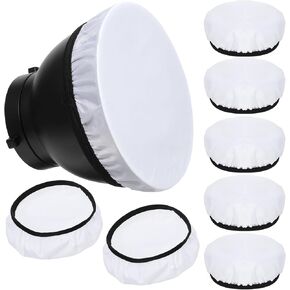 7"/18cm Light Diffuser,Soft Diffuser Lamp Cover White Lamp Shade Diffuser,Great for Studio Strobe Reflectors, Video Shooting (6Pcs) in Kuwait