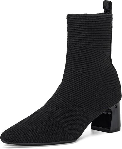YEOJOU Sock Women's Ankle Boots & Booties Low Heel Comfortable Knit Shoes Fall Winter in Saudi Arabia