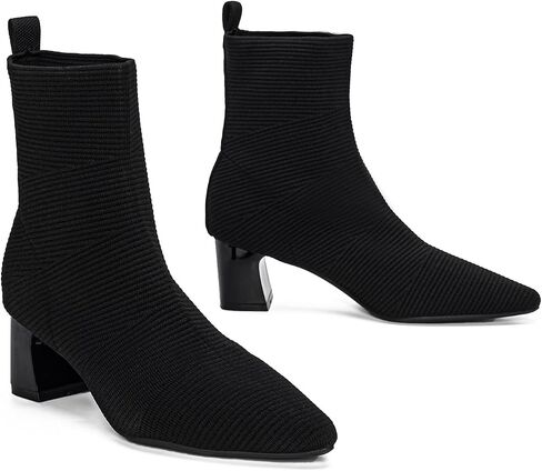 YEOJOU Sock Women's Ankle Boots & Booties Low Heel Comfortable Knit Shoes Fall Winter in Saudi Arabia