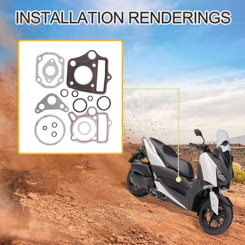 مجموعة حشية اسطوانة كاملة من GOOFIT لدراجة Baja Redcat Panterra 50cc محرك أفقي ATV سكوتر in Kuwait