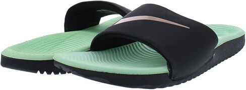Nike Kawa Slide PS Girls Shoes Size 12, Color: Off Noir/Metallic Red Bronze/Multi-Colored in Saudi Arabia