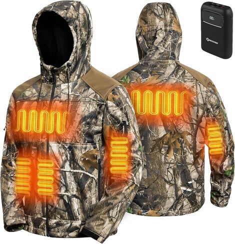 ANTARCTICA GEAR Heated Hunting Jacket for Men with 12V 15000mAh Battery Pack, Hoodie Winter Heated Work Jacket in Saudi Arabia