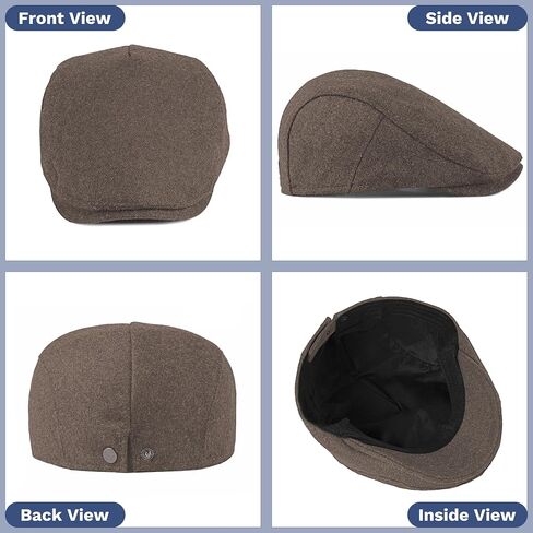 KUJUHA Newsboy Hats for Men Flat Irish Cabbie Ivy Gatsby Newsboy Driving Hat Hunting Cap Winter Hat in Kuwait