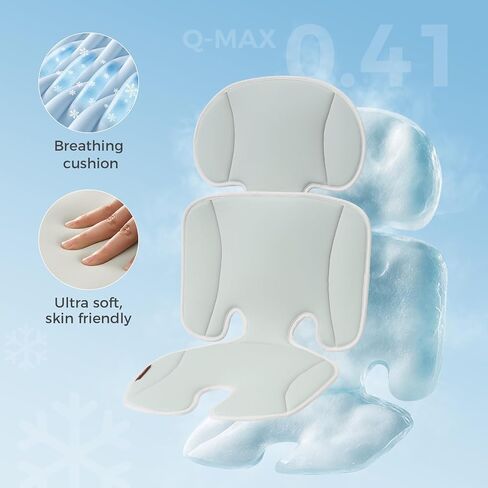 Momcozy Universal Breathable Stroller Liner | Reversible Stroller Cushion | Winter Warm Car Seat Liners | Crib Carriage Cushion Pad | Plush for Winter Use ＆Soft Fabric for All-Season Comfort in Saudi Arabia