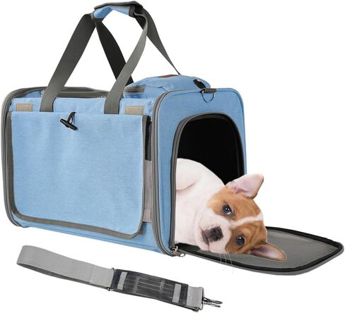 Pink Carrier for Large Medium Cat,Soft Sided Pet Carrier for Small Dog Puppy or Big Medium Cats Carrier, Pet Privacy Protection Travel Carrier 18.5x12x12 in in Kuwait