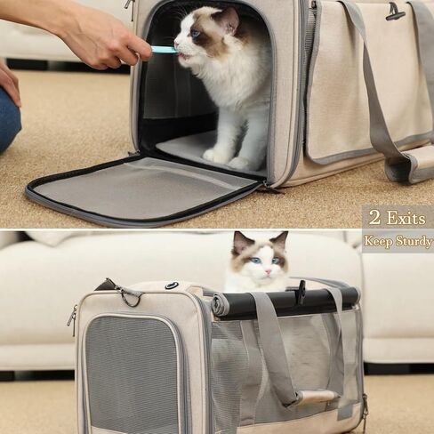 Pink Carrier for Large Medium Cat,Soft Sided Pet Carrier for Small Dog Puppy or Big Medium Cats Carrier, Pet Privacy Protection Travel Carrier 18.5x12x12 in in Kuwait