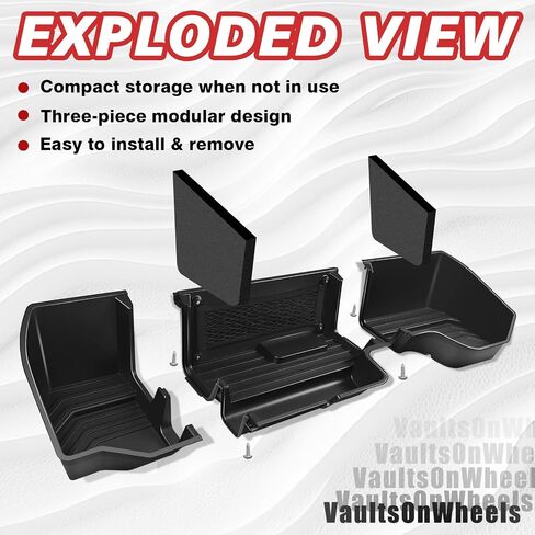 Under Seat Storage Box for 2019-2025 Chevy Silverado 1500&2500 3500HD(2020-2025) Accessories Crew Cab (No for Rear with Kicker Subwoofer) Detachable Custom Fit Rear Underseat Organizer in Kuwait