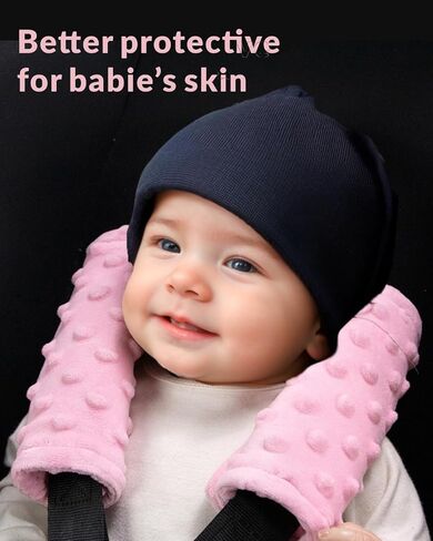2 Pack Car Seat Belt Covers for Baby Kids, Reversible Soft Car Seat Shoulder Strap Pads, Seatbelt Cushion, Seat Neck Strap Covers for Stroller, Carrier, Pushchair (Black Star) in Kuwait