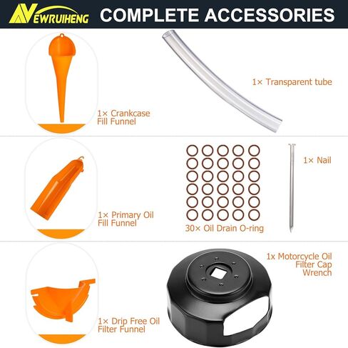 مجموعة تغيير الزيت المتوافقة مع Harley ، وجع غطاء مرشح الزيت ، قمع علبة المرافق ، قمع زيت الحالة الأولية ، علبة مرشح الزيت الخالية من التنقيط ، أنبوب شفاف ، قابس تصريف الزيت وحلقات O O. in Kuwait