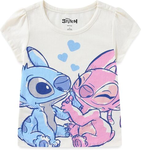 تي شيرت ديزني Lilo & Stitch Angel للفتيات بأكمام قصيرة مكون من 3 قطع للأطفال الكبار in Saudi Arabia