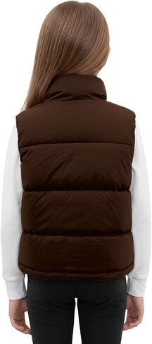 Noomelfish Girls Puffer Vest Kids Winter Warm Quilted Padded Outerwear Sleeveless Jacket Coat (5-12 Years) in Saudi Arabia