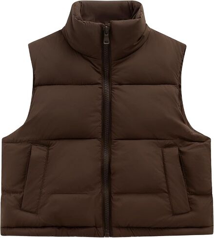 Noomelfish Girls Puffer Vest Kids Winter Warm Quilted Padded Outerwear Sleeveless Jacket Coat (5-12 Years) in Saudi Arabia
