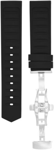 Ewatchparts 20mm Rubber Watch Band Strap Deployment Compatible With Tag Heuer F1 Aquaracer CAC1110 Shiny in Saudi Arabia