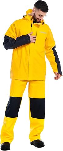 Caterpillar Men Longshore Waterproof Rain Jackets Featuring Welded Seams, Reinforced Forearms, and Zip Hand Pockets in Saudi Arabia