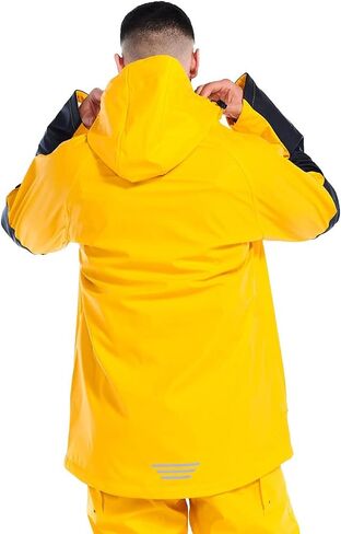 Caterpillar Men Longshore Waterproof Rain Jackets Featuring Welded Seams, Reinforced Forearms, and Zip Hand Pockets in Saudi Arabia