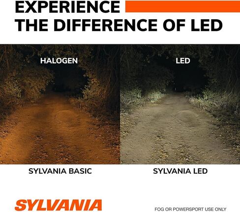 SYLVANIA 9007 LED - مصابيح الضباب للسيارات والشاحنات - المصابيح الأمامية للرياضات على الطرق الوعرة - ضوء LED أبيض بارد 6000 كيلو - مصابيح طويلة الأمد - بدون قطبية - ترقية DIY in Saudi Arabia
