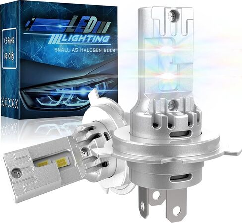 مصابيح ضباب Ziongreen H4 LED، 9003/HB2 مقاس 1:1 OEM، 60,000LM فائق السطوع 6500K أبيض بارد، مع مروحة تبريد هادئة، حزمة من 2 | استبدل الهالوجين، مثالي للسيارة والشاحنات وسيارات الدفع الرباعي والضباب والقيادة الليلية in Saudi Arabia