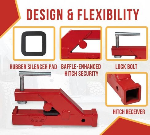 Mytee Products Clamp On Trailer Hitch for Tractor Bucket - 2" Ball Hitch Receiver - Tractor Mount Adapter Compatible with Deere Bobcat Tractor Bucket in Saudi Arabia