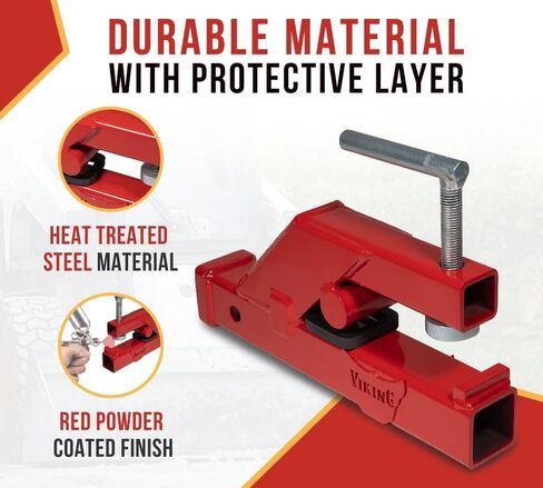 Mytee Products Clamp On Trailer Hitch for Tractor Bucket - 2" Ball Hitch Receiver - Tractor Mount Adapter Compatible with Deere Bobcat Tractor Bucket in Saudi Arabia