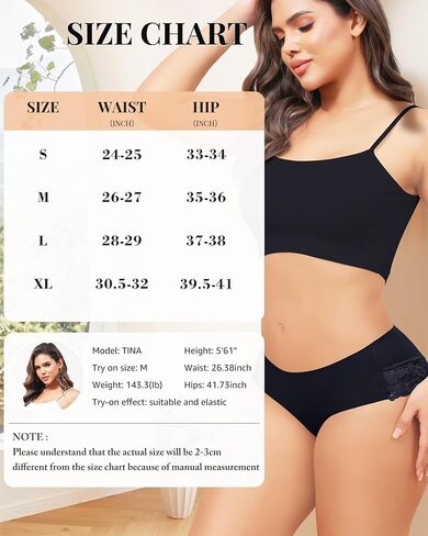 Seamless Underwear for Women Mid Waist Brief Full Coverage No Show Panties Sexy Comfortable Lace Pantie in Saudi Arabia
