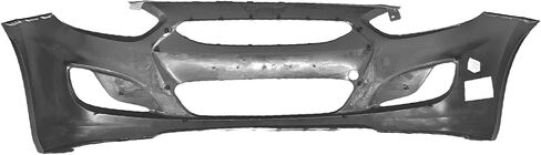 غطاء المصد الأمامي من FitParts متوافق مع 2014-2017 Hyundai Accent GL GLS LE L SE Sport Value Edition Sedan Hatchback 14-17. جديد، مزود بفتحات لمصابيح الضباب. HY1000201 2015 2016 865111R010 in Saudi Arabia