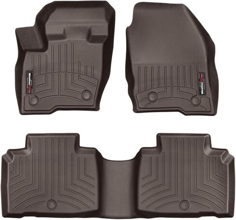 WeatherTech Custom Fit FloorLiners for Lincoln Nautilus, MKX - 1st & 2nd Row (44845-1-2), Black in Saudi Arabia