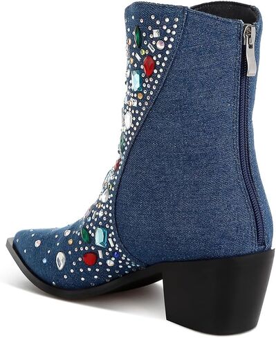 London Rag Starlit Multi Color Stones Embellished Boots in Kuwait