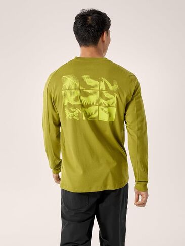 arc'teryx kragg sl القطن بيرد بيرس قميص ls men's | قميص تسلق القطن الناعم مع رسومات الطيور المبلطة in Saudi Arabia
