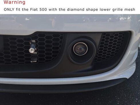iJDMTOY مجموعة أدوات نقل لوحة الترخيص بدون حفر أمامية متوافقة مع 2013-2019 Fiat 500 أو 500e مع شبكة شبكية سفلية على شكل ماسي in Saudi Arabia