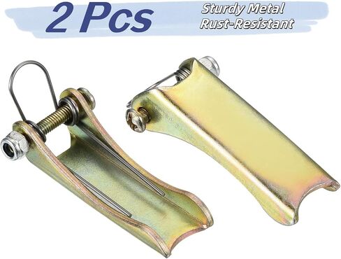 2 حزمة من خطافات السلامة الفولاذية مجموعة استبدال المزلاج لشاحنة Clevis الانزلاقية ذات الخطاف والمقطورة وقطر جهاز الاستقبال، لون ذهبي، 1T in Kuwait