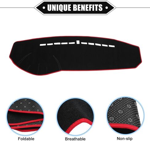 Dashboard Cover Compatible for Hyundai Sonata 2006-2008, Non-Slip Polyester Black Dash Cover Mat Dash Board Protector Cover in Saudi Arabia